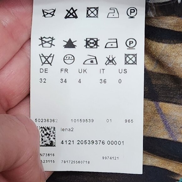 Boss Hugo Boss Silk Abstract Print Sleeveless Blouse Size 0 US - Picture 10 of 13